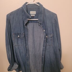 Universal Thread Dark Blue Denim Shirt